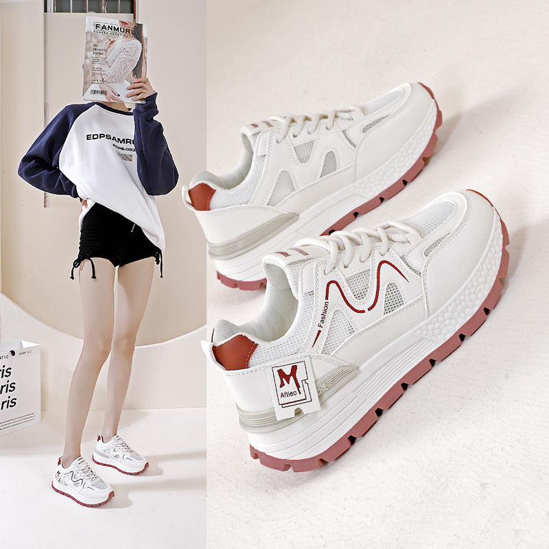 Damen Sportliche Lauf-Sneakers mit atmungsaktiver Mesh-Oberfläche und stabiler Sohle EB