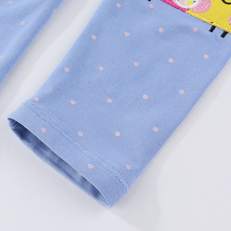 Mädchen Leggings mit fröhlichem Schneckenmotiv EB