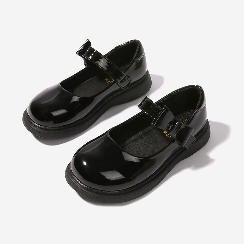 Mädchen Mary Jane Ballerinas mit dekorativem Schleifenakzent EB
