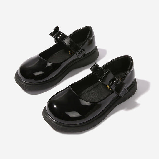 Mädchen Mary Jane Ballerinas mit dekorativem Schleifenakzent EB