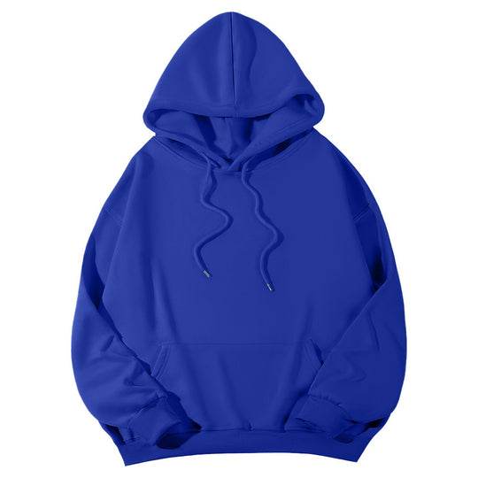Unisex Oversize-Fleece-Hoodie mit tiefer Schulter, Kängurutasche und breitem Rippbund EB