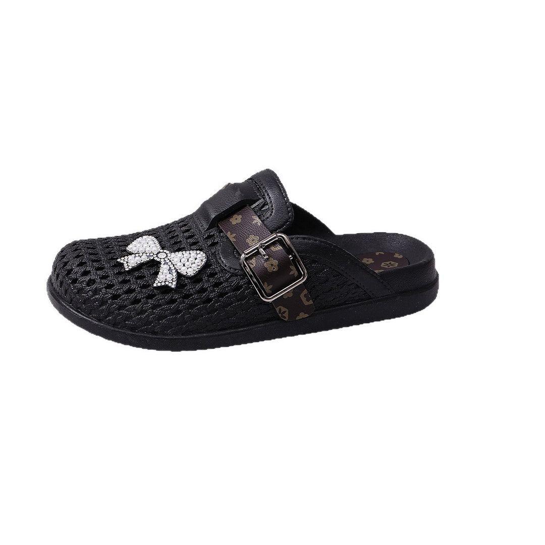 Damen Komfortable und modische Clogs mit dekorativem Schleifen-Detail EB