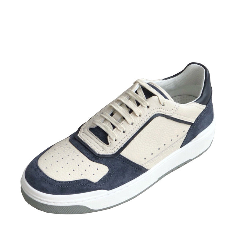 Damen Sportliche Leder Sneakers mit modischem Design und atmungsaktiver Oberflächenstruktur EB