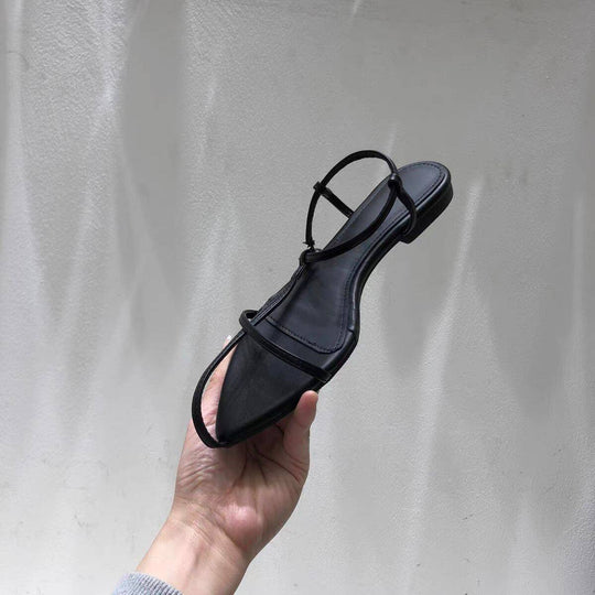 Damen elegante T-Strap Sandalen mit verstellbarem Riemen und komfortabler Sohle EB