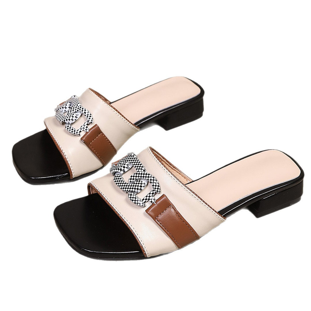 Damen Mules im modernen Design mit modischem Schnallenakzent EB