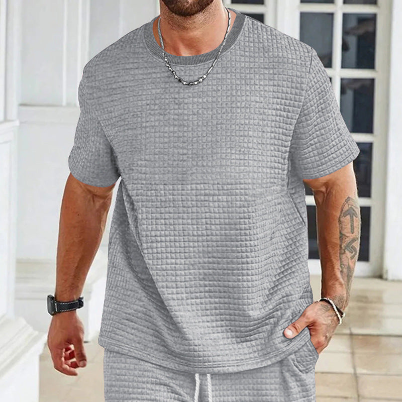 Herren lässiges T-Shirt mit strukturiertem Design EB