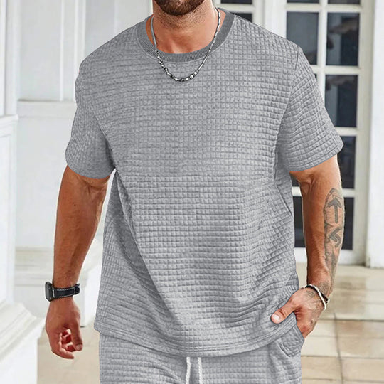 Herren lässiges T-Shirt mit strukturiertem Design EB