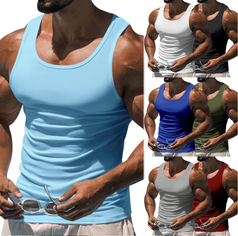 Herren nan figurbetontes funktionales Tanktop mit hohem Armausschnitt und Stretchjersey EB