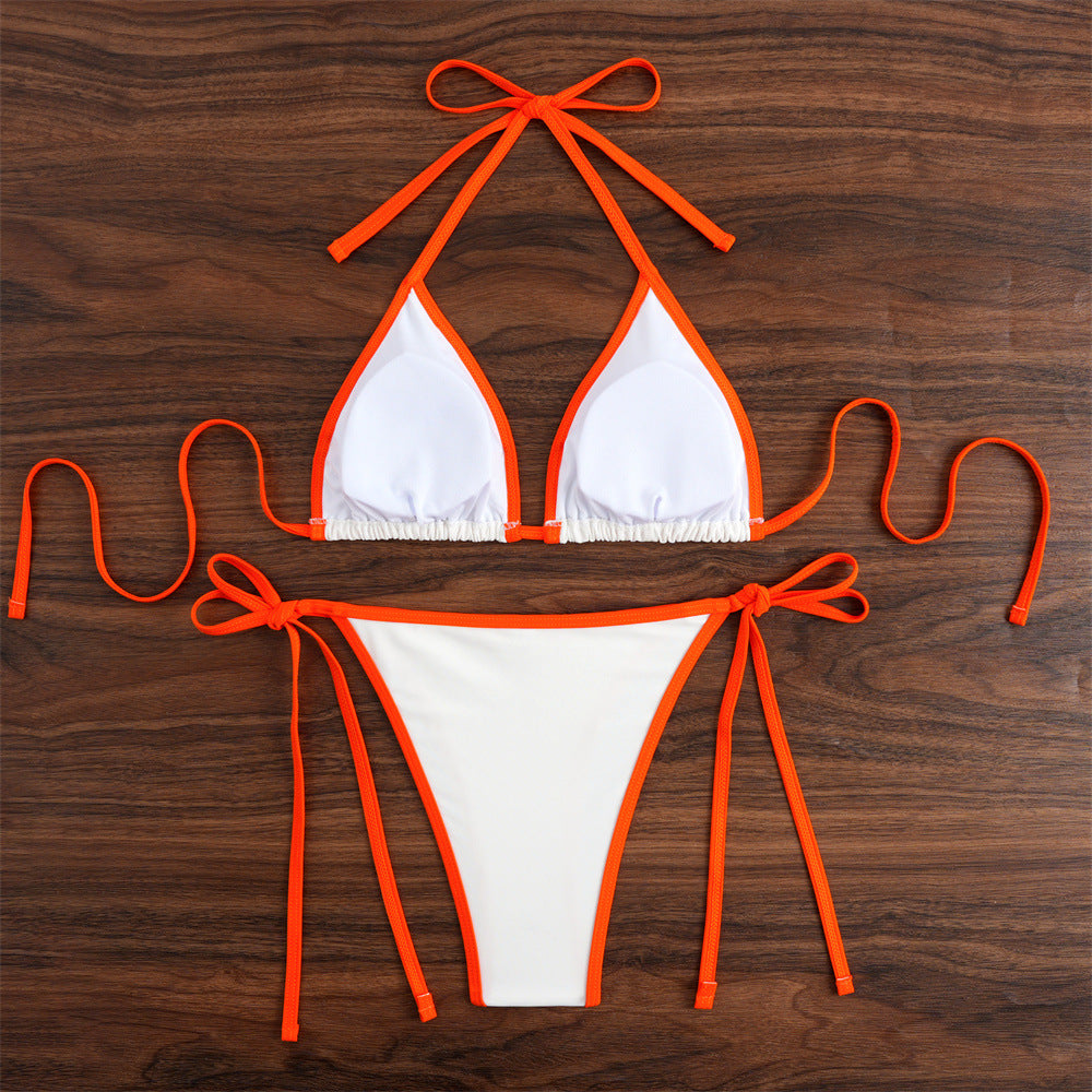 Damen Bikini-Set mit verstellbaren Trägern und raffinierten Knoten EB