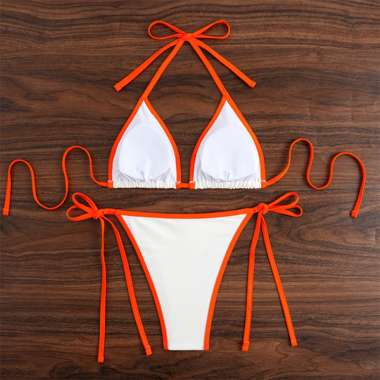 Damen Bikini-Set mit verstellbaren Trägern und raffinierten Knoten EB