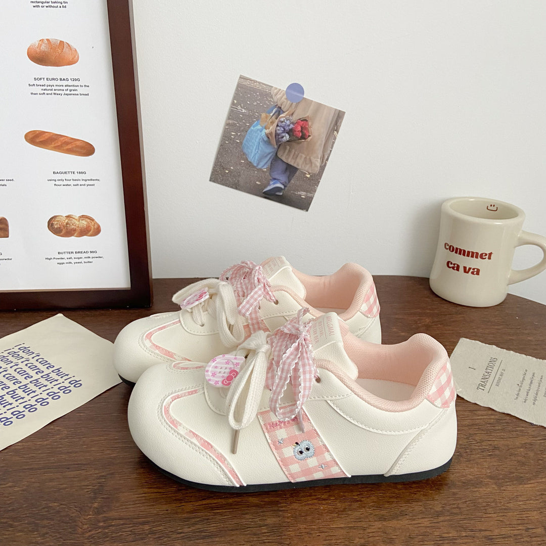 Damen Komfortable Sneakers mit verspielten Schleifendetails EB