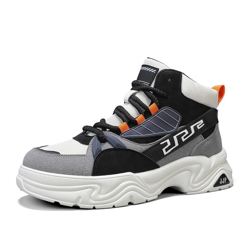Damen Sportliche High-Top Sneakers mit kontrastierenden Designs und rutschfester Sohle EB