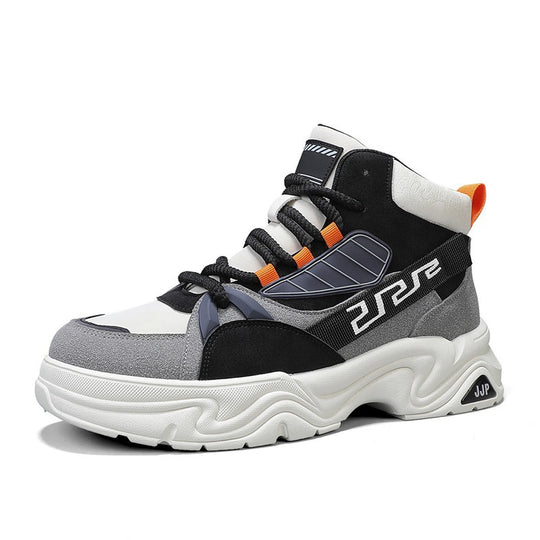 Damen Sportliche High-Top Sneakers mit kontrastierenden Designs und rutschfester Sohle EB