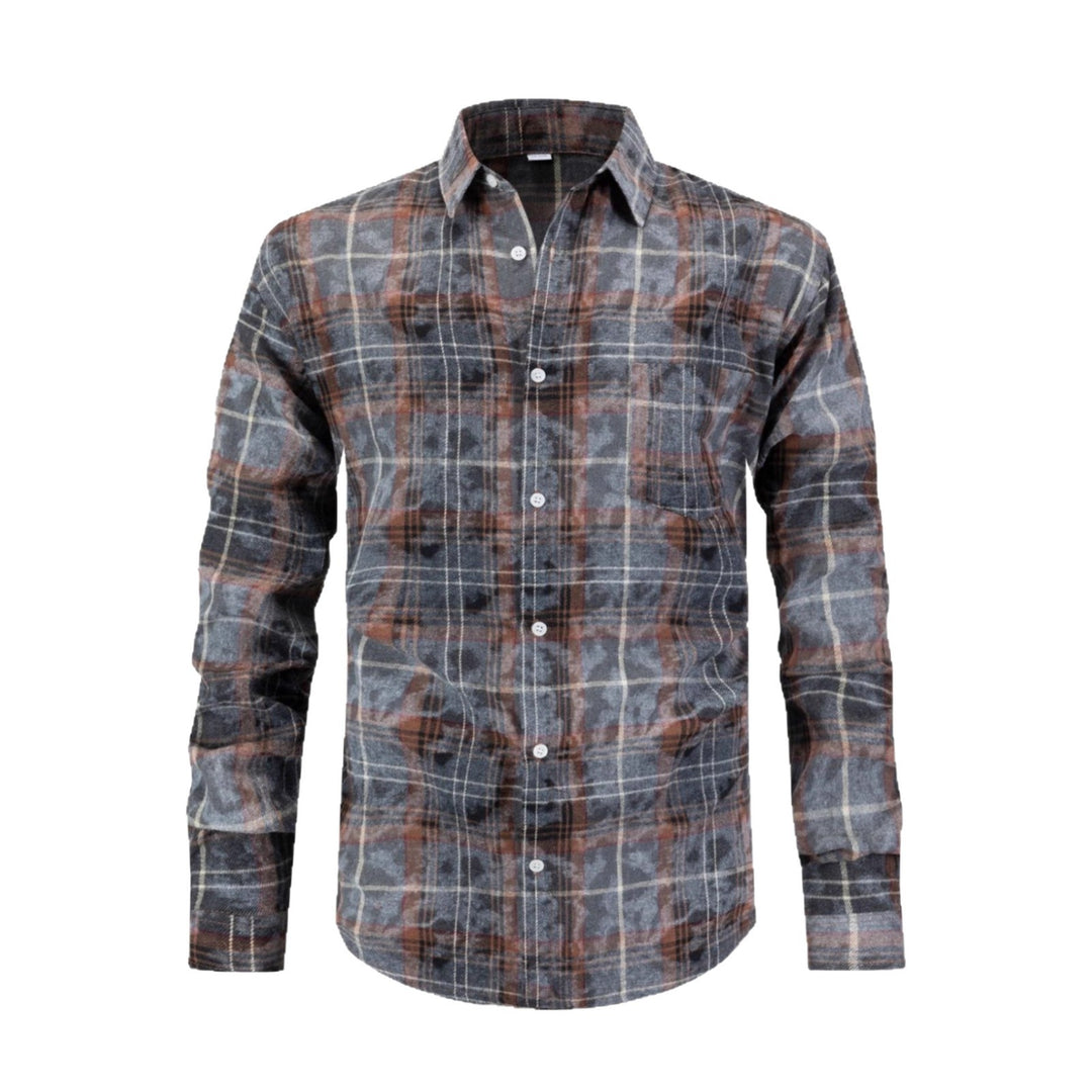 Herren Checkered Flanellhemd EB