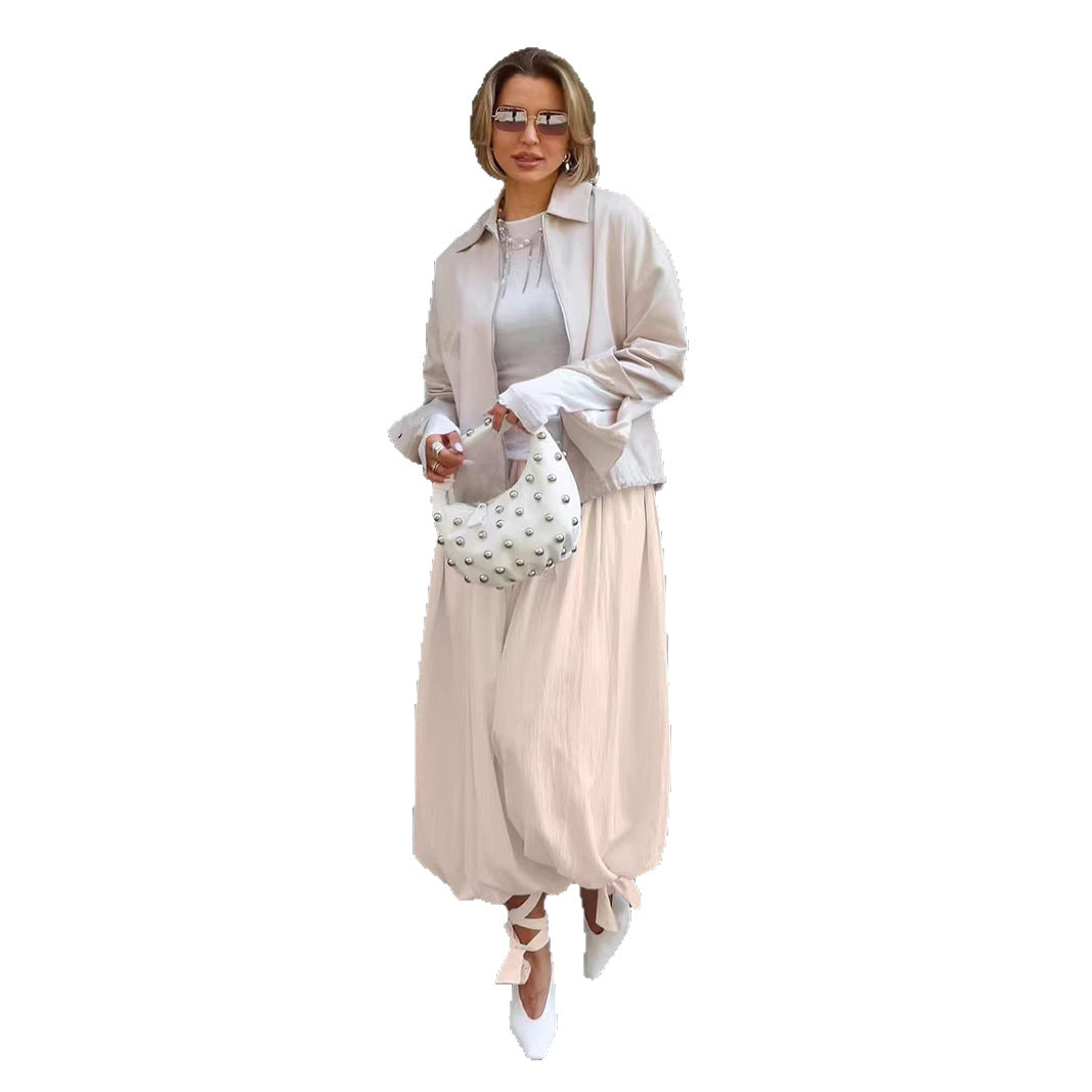 Damen elegante Sommerjacke mit lässigem Schnitt und lockeren Ärmeln EB