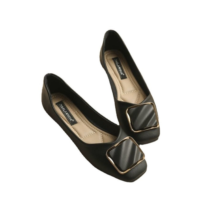 Damen Ballerinas mit elegantem Schnallenakzent EB