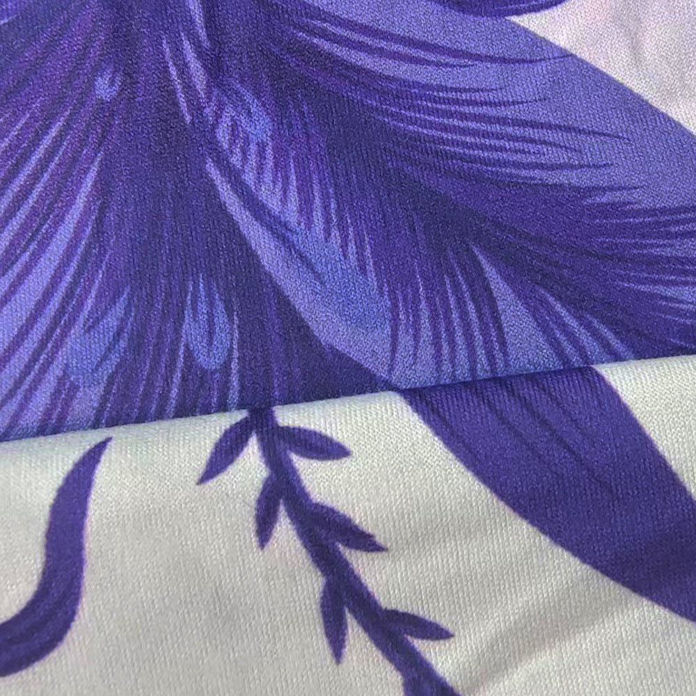 Damen Floral Druck Langarmtop mit Rundhalsausschnitt und seitlichem Schlitz EB