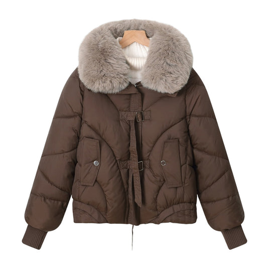 Damen nan kurzes Pilotblouson mit voluminösem Schalkragen, Kordelzugsaum und aufgesetzten Pattentaschen EB