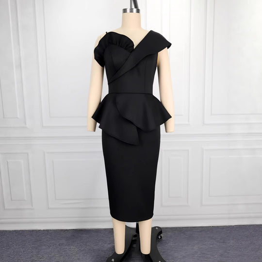 Damen Peplum Kleid EB