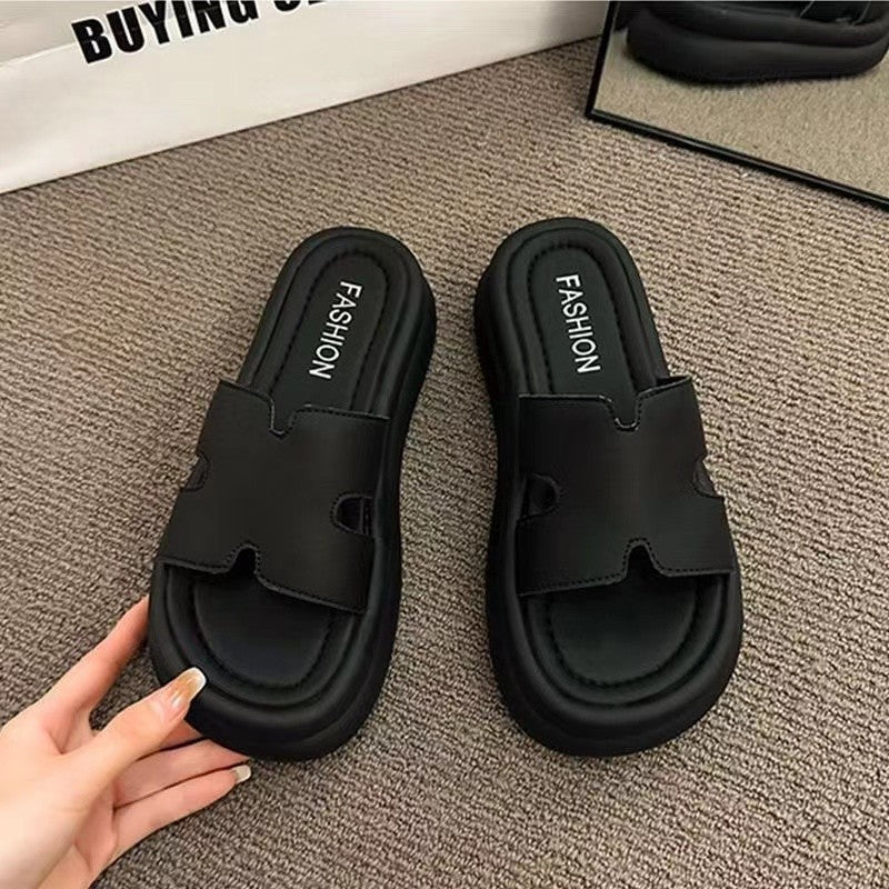 Damen moderne Pantoletten mit offener Ferse und trendigem Design EB