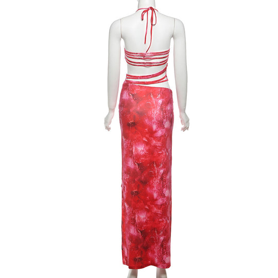 Damen schickes Bandeau-Top mit maxi Rock EB