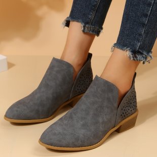 Damen Modische Stiefeletten mit luftigen Cut-Outs EB
