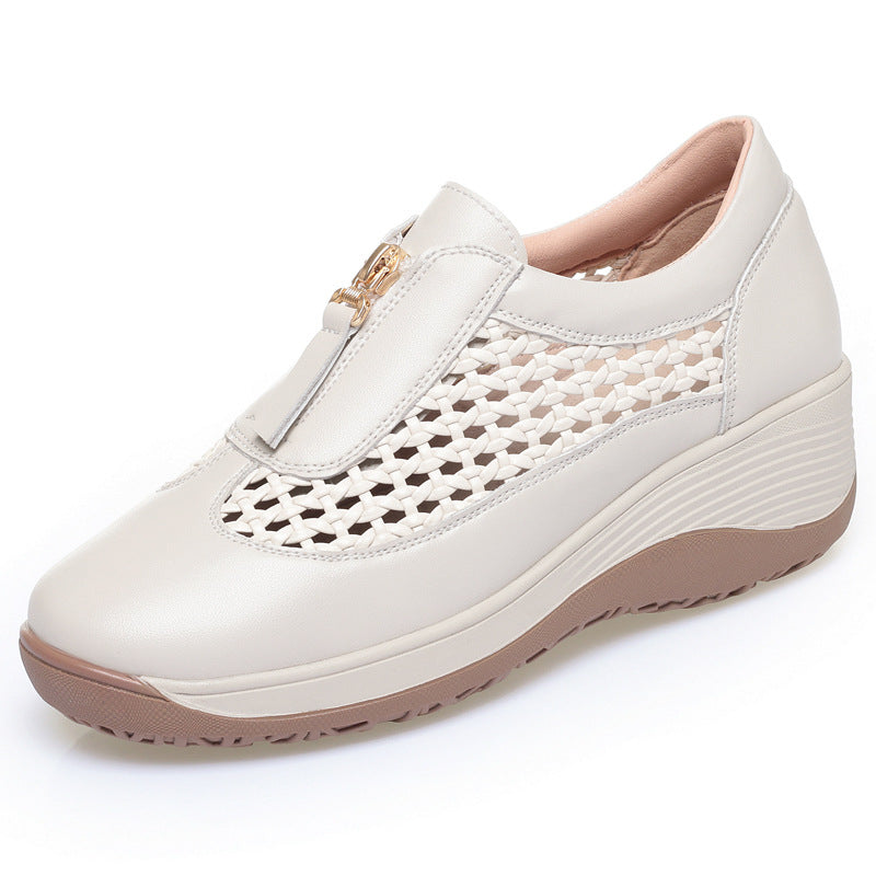 Damen Komfortable Slip-On Sneaker mit Atmungsaktivem Netzdesign und Bequemem Fußbett EB