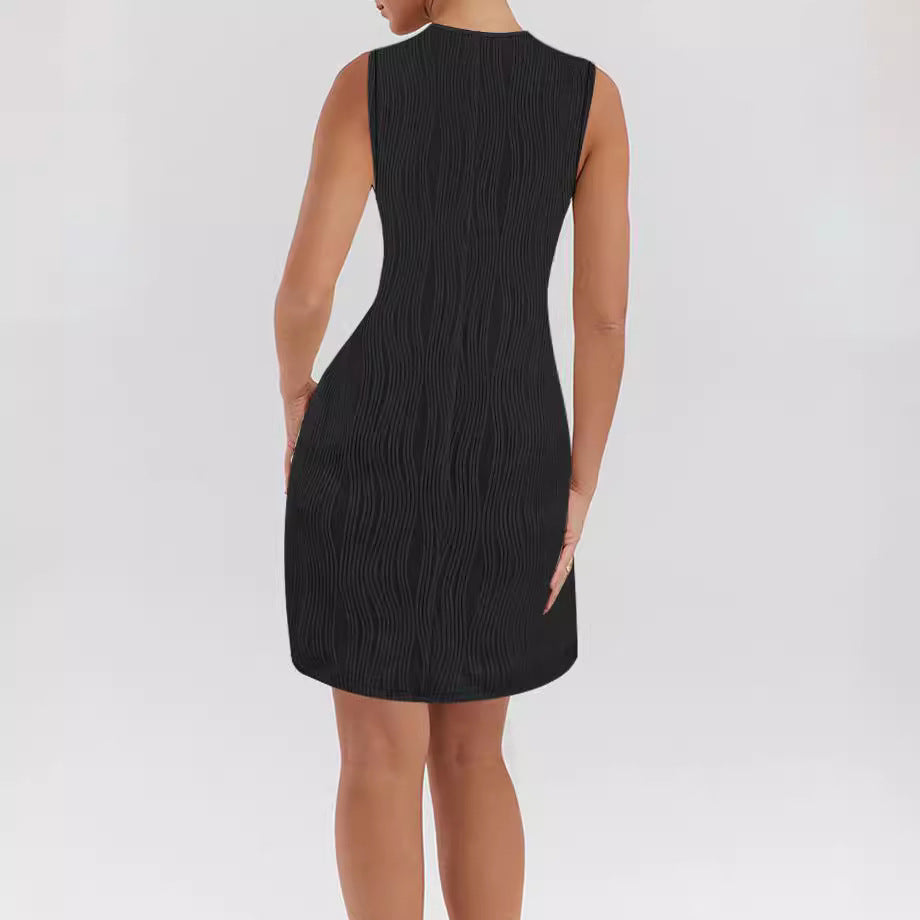 Damen Strandkleid mit seitlichem Schlitz und dünnen Trägern EB