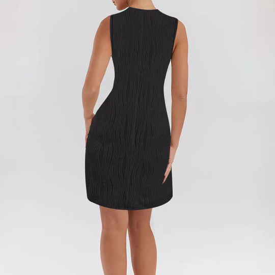 Damen Strandkleid mit seitlichem Schlitz und dünnen Trägern EB