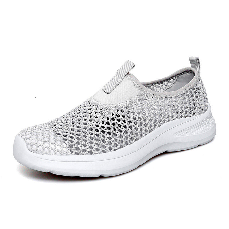Damen Atmungsaktive Slip-On Sneakers mit elastischem Einschlupfdesign EB