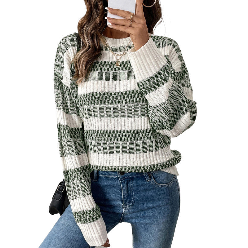 Damen Pullover mit strukturiertem Muster und weitem Schnitt EB