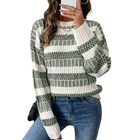 Damen Pullover mit strukturiertem Muster und weitem Schnitt EB