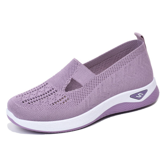 Damen Atmungsaktive Slip-On Sneakers mit elastischem Einschlupf EB