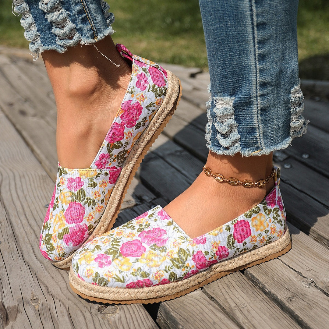 Damen Espadrilles mit floralem Design EB