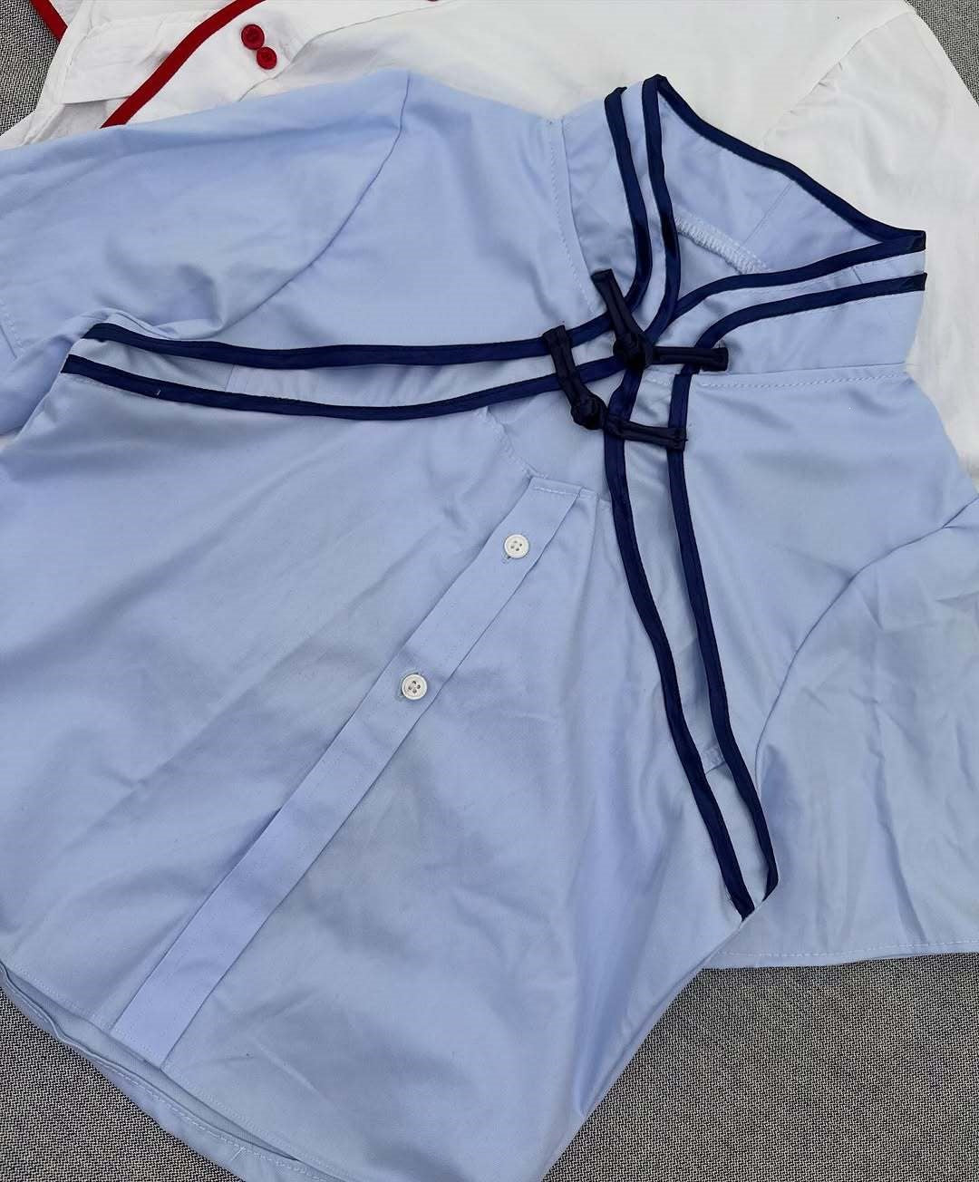 Damen Elegante Chiffon-Bluse mit Stehkragen und Rüschendetails EB