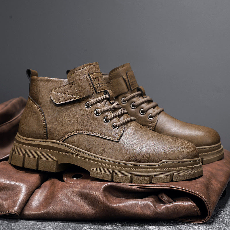 Herren robuste Schnürstiefel mit verstellbarem Riemen EB