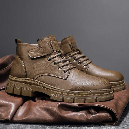 Herren robuste Schnürstiefel mit verstellbarem Riemen EB