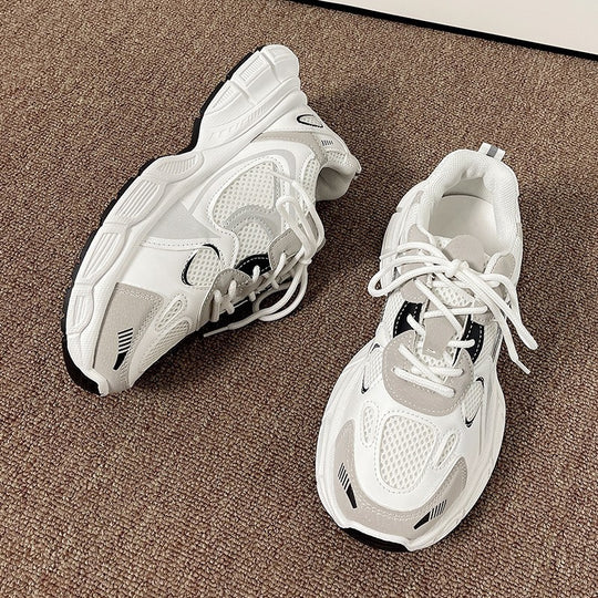 Damen Sportliche Lauf Sneakers mit atmungsaktivem Obermaterial und dämpfender Sohle EB