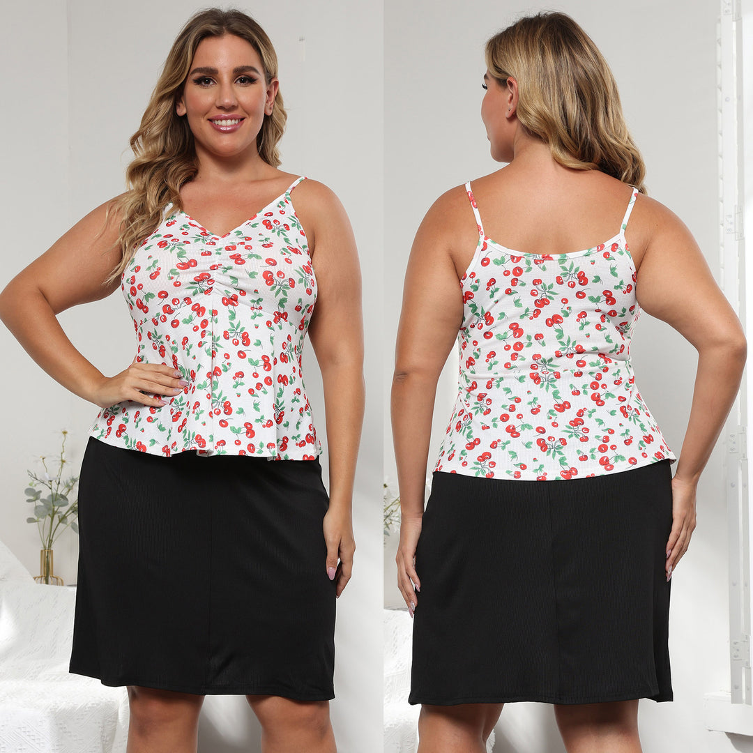 Damen luftiges Top mit floralem Design EB
