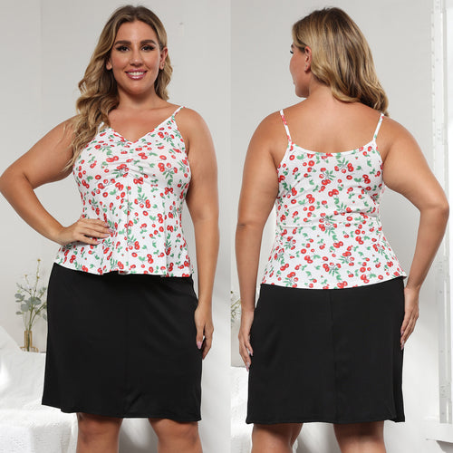 Damen luftiges Top mit floralem Design EB