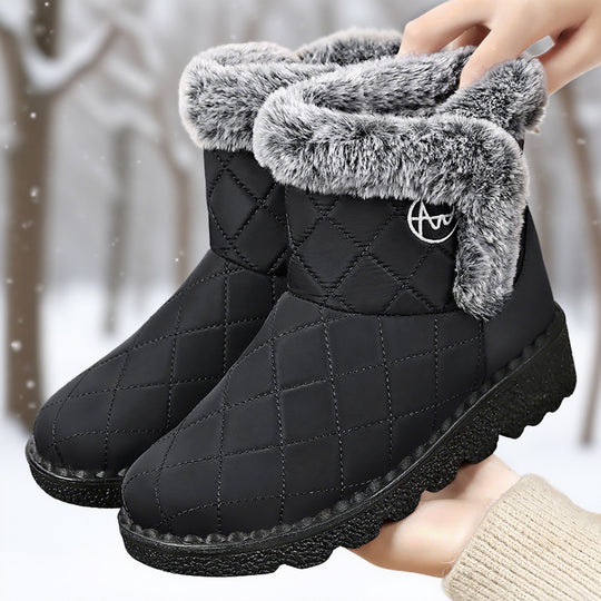 Damen Thermo-Winterstiefel mit weichem Kunstfellkragen EB