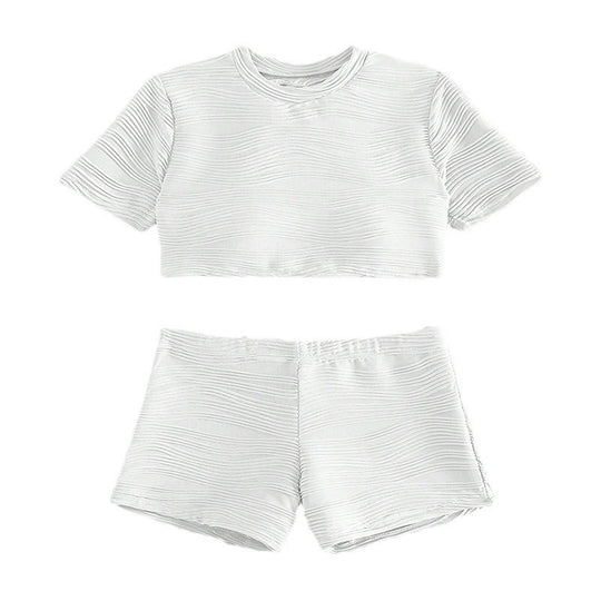 Damen Crop-Top und Shorts Set EB