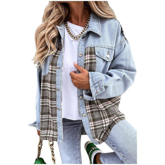 Damen modische Overshirt-Jacke EB