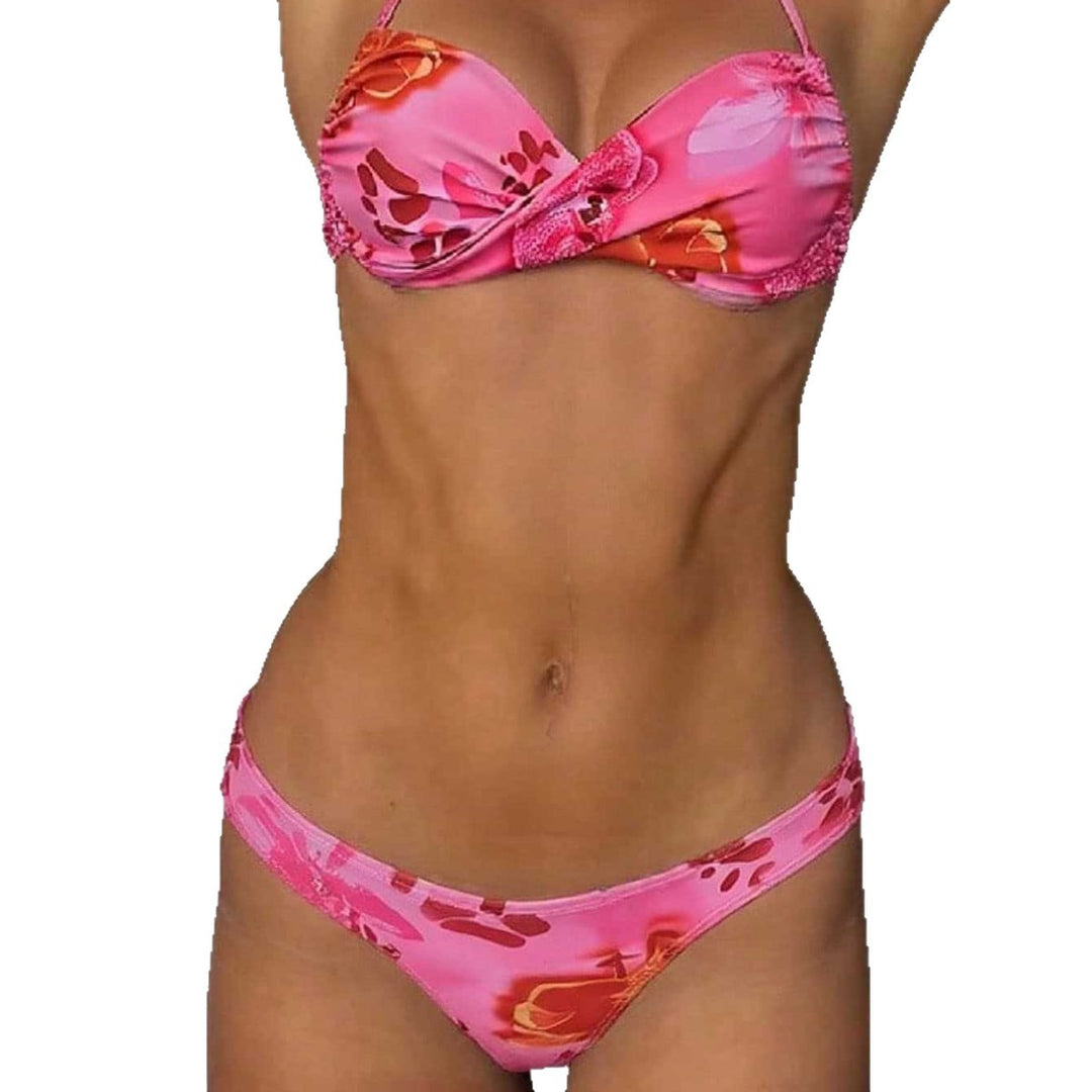 Damen Bandeau-Bikini mit verspieltem Knotendetail EB