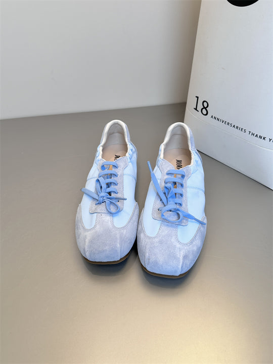 Damen sportive Sneaker aus hochwertigem Wildleder mit komfortabler Polsterung EB