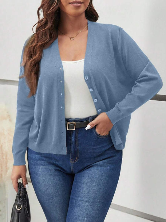 Damen Strickjacke mit hochwertigen Knopfdetails und bequemer Passform EB