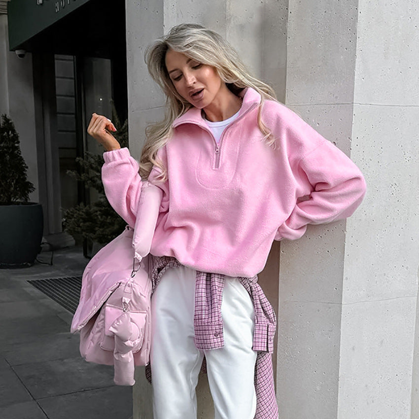 Damen Steppjacke mit hohem Kragen und Reißverschluss EB