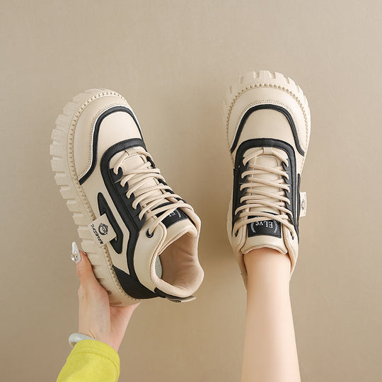 Damen Modische High-Top Sneakers mit komfortabler Profilsohle EB