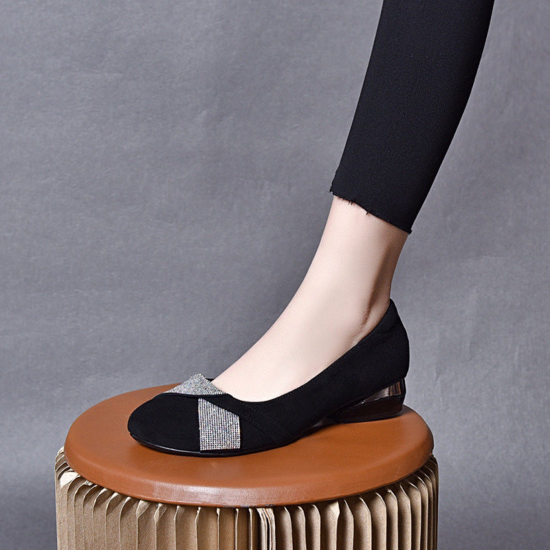 Damen Ballerinas mit funkelndem Dekor und komfortablem Fußbett EB