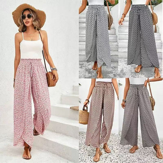 Damen Maxirock mit floralem Design und seitlichem Schlitz EB